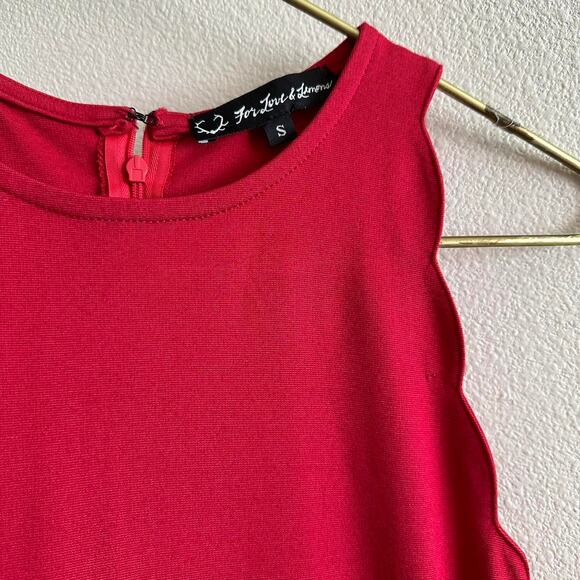 For Love and Lemons red sleeveless bodycon rayon/spandex mini dress - Picture 7 of 9